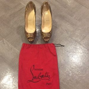 Open toed Christian Louboutin heels
